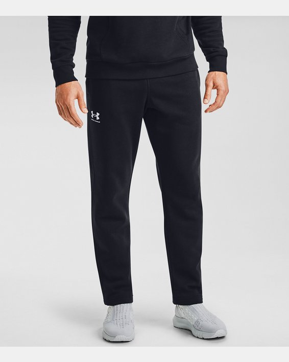 Men's UA Rival Fleece Pants, Black, pdpMainDesktop image number 0